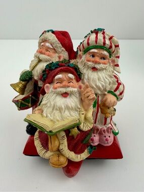 Vintage 90s Santa Claus Christmas Stocking Hanger Giftcraft w/Box Heavy